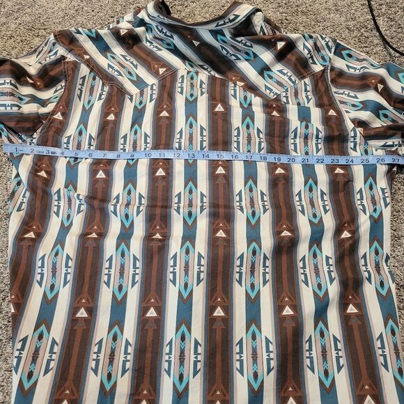 Rock & Roll Men's Modern Fit Denim Blue Long Sleeve Button Down Shirt Size XXL - Picture 12 of 14